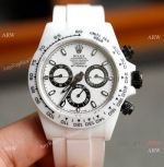 Swiss Replica Rolex Daytona AET Modified White Ceramic & Black Crown watch A7750 Movement